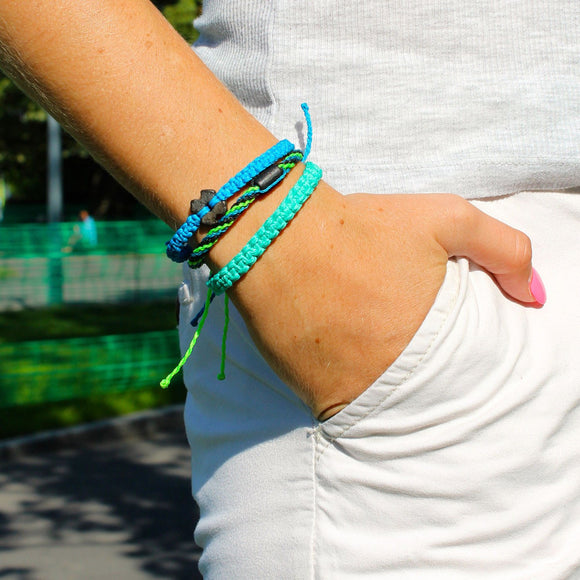 Black Tinkus Blue Turquoise donation bracelets cover