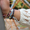 Black Cuzco Arabic Caramel bolivian bracelets on wrist