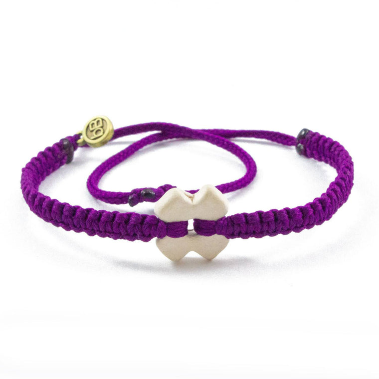 White Tinkus Violet Purple donation bracelets cover