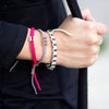 Black Andes Urban Khaki macrame artisan bracelets on wrist