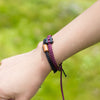 Brown Cuzco Carbon Black bolivian bracelets on wrist