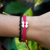 Chullpa Carbon Black tribal bracelets on wrist