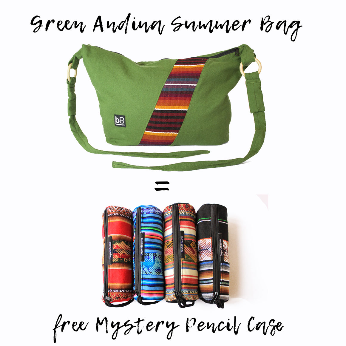 Green Andina Summer bag + Mystery Pencil Case