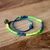 T'hiti Ocean Blue beach bracelets on wood