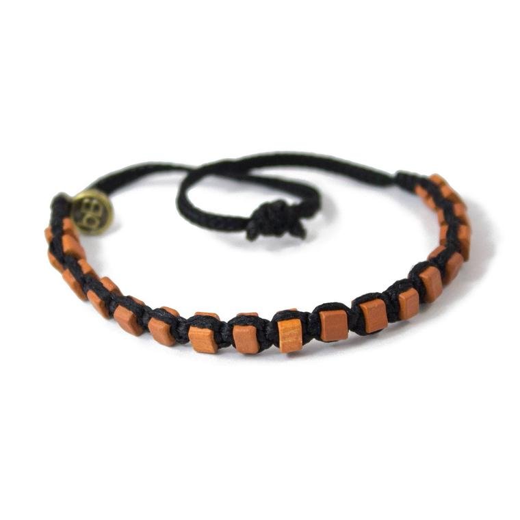 Brown Andes Carbon Black macrame artisan bracelets cover