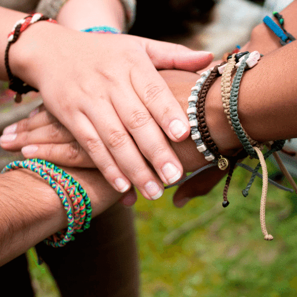 White Tinkus Olive Green donation bracelets cover